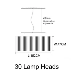 Modern LED Acrylic Chandelier - Industrial Light Fixture