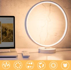 Modern LED Table Lamp - Nordic Circle Mood Lighting