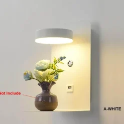 Modern LED Wall Lamp with USB Charger - Pragmatism Shelf Light
