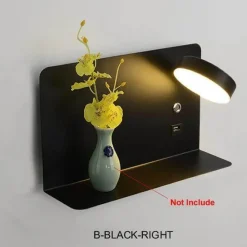 Modern LED Wall Lamp with USB Charger - Pragmatism Shelf Light