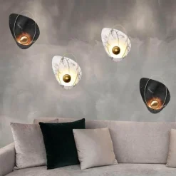 Modern Marble Shell Wall Lamp - Stylish Home Lighting Fixture