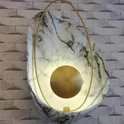 Modern Marble Shell Wall Lamp - Stylish Home Lighting Fixture