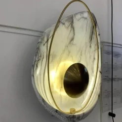 Modern Marble Shell Wall Lamp - Stylish Home Lighting Fixture