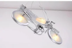 Modern Motorcycle Chandelier - Unique Aluminum Glass Light Fixture