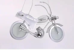 Modern Motorcycle Chandelier - Unique Aluminum Glass Light Fixture
