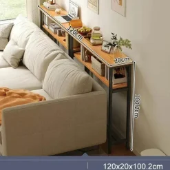 Modern Narrow Sofa Table - Space-Saving Contemporary Design