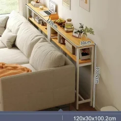 Modern Narrow Sofa Table - Space-Saving Contemporary Design