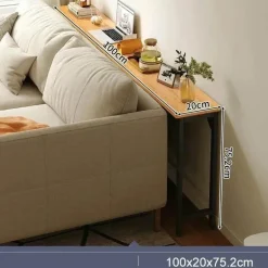 Modern Narrow Sofa Table - Space-Saving Contemporary Design