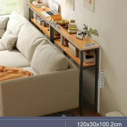 Modern Narrow Sofa Table - Space-Saving Contemporary Design