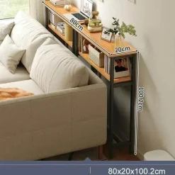 Modern Narrow Sofa Table - Space-Saving Contemporary Design