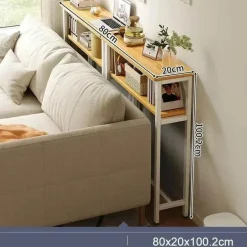 Modern Narrow Sofa Table - Space-Saving Contemporary Design