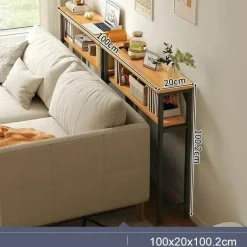 Modern Narrow Sofa Table - Space-Saving Contemporary Design