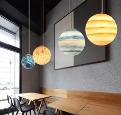 Modern Planet Pendant Light - Creative Universe Design