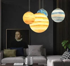 Modern Planet Pendant Light - Creative Universe Design