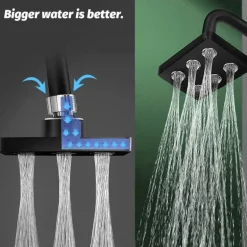 Modern Rain Shower Head - Aqua Square Waterfall Fixture