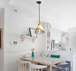 Modern Wooden Cone Pendant Light - Stylish Home Lighting Fixture