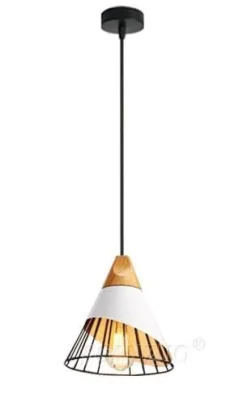 Modern Wooden Cone Pendant Light - Stylish Home Lighting Fixture