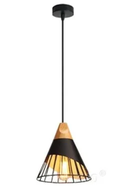 Modern Wooden Cone Pendant Light - Stylish Home Lighting Fixture