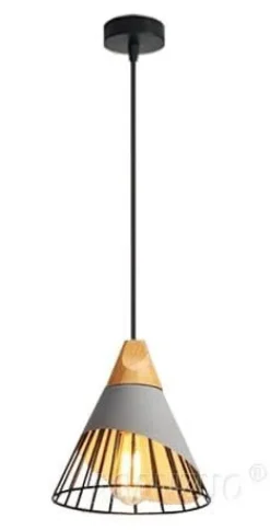 Modern Wooden Cone Pendant Light - Stylish Home Lighting Fixture