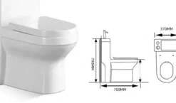 Moderne japanische Toilette mit Waschbecken – platzsparende Badezimmereinrichtung