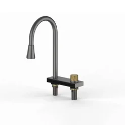 Moderne Küchenspüle aus Edelstahl – Elegantes Wasserfall-Design