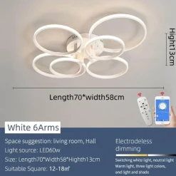 Moderne Kunstformen Smart Home LED-Kronleuchter