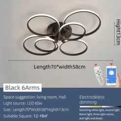 Moderne Kunstformen Smart Home LED-Kronleuchter