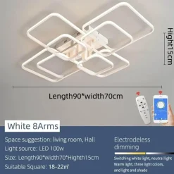 Moderne Kunstformen Smart Home LED-Kronleuchter