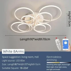 Moderne Kunstformen Smart Home LED-Kronleuchter