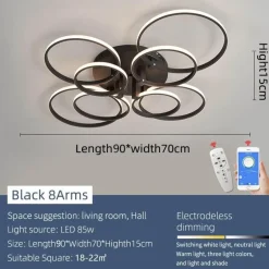 Moderne Kunstformen Smart Home LED-Kronleuchter