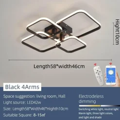 Moderne Kunstformen Smart Home LED-Kronleuchter