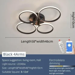 Moderne Kunstformen Smart Home LED-Kronleuchter