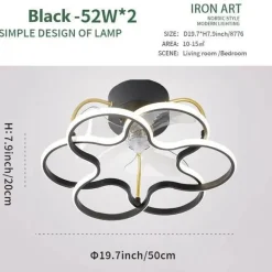 Moderne LED-Deckenventilatorleuchte – Elegante Leuchte