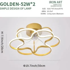 Moderne LED-Deckenventilatorleuchte – Elegante Leuchte