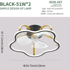 Moderne LED-Deckenventilatorleuchte – Elegante Leuchte