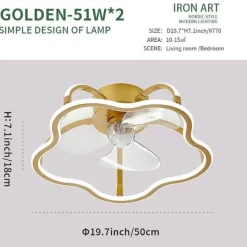 Moderne LED-Deckenventilatorleuchte – Elegante Leuchte