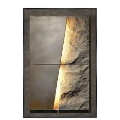 Moderne LED-Wandleuchte aus Porzellan mit Felsstruktur - Innenbeleuchtung