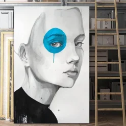 Moderne Leinwandkunst für Frauen – Zeitgenössische Wanddekoration