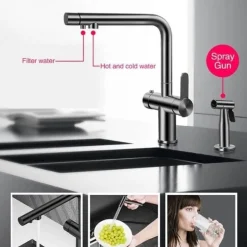 Moderne Nano Black Küchenspüle – Elegantes Design