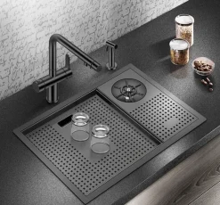Moderne Nano Black Küchenspüle – Elegantes Design