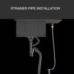 Moderne Nano Black Küchenspüle – Elegantes Design