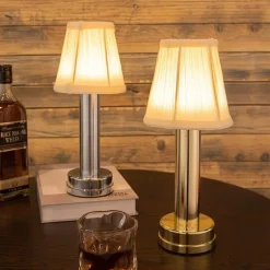 Moderne Stoff-Tischlampe – Stilvolles, sanftes Nachtlicht