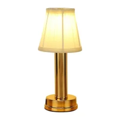 Moderne Stoff-Tischlampe – Stilvolles, sanftes Nachtlicht