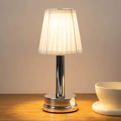 Moderne Stoff-Tischlampe – Stilvolles, sanftes Nachtlicht