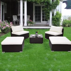 Moderne 5-teilige Terrassen-Loungemöbel