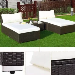 Moderne 5-teilige Terrassen-Loungemöbel