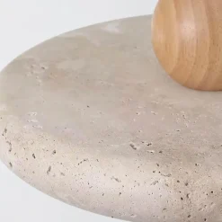 Moderne Travertin-Pendelleuchte, elegante Deckenleuchte aus Stein für zeitgenössische Räume