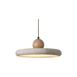 Moderne Travertin-Pendelleuchte, elegante Deckenleuchte aus Stein für zeitgenössische Räume