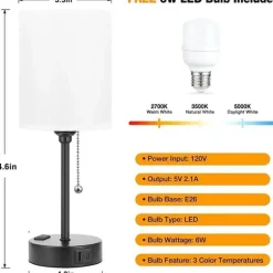 Moderne USB-Schreibtischlampe – Stilvolle Tischleuchte aus Metall