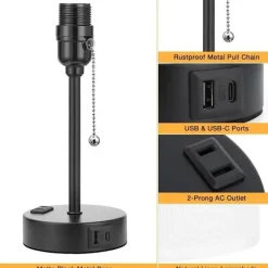 Moderne USB-Schreibtischlampe – Stilvolle Tischleuchte aus Metall